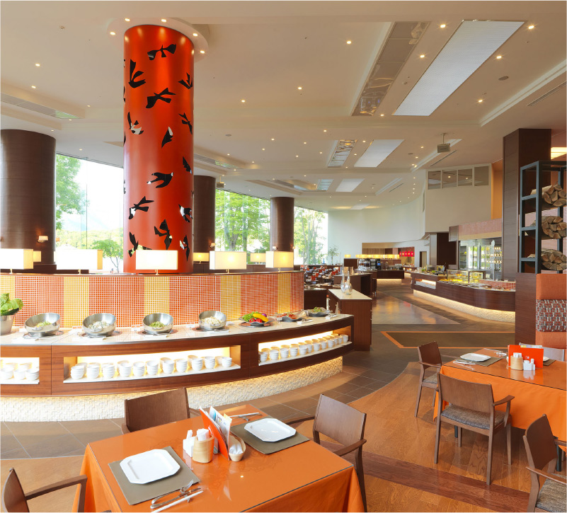 夕食 鶴雅ウイングス 北海道ビュッフェ HAPO